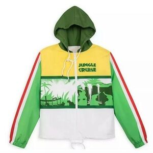 Disney Jungle Cruise adult windbreakerJacket - Green, Yellow, White